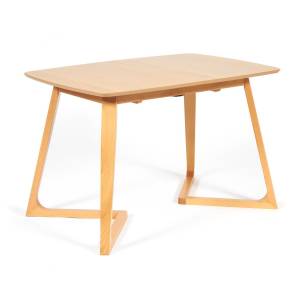 Стол раскладной VAKU (Ваку) основание бук, столешница мдф, 80x120+40x75см, Натуральный Натуральный основание бук, столешница мдф