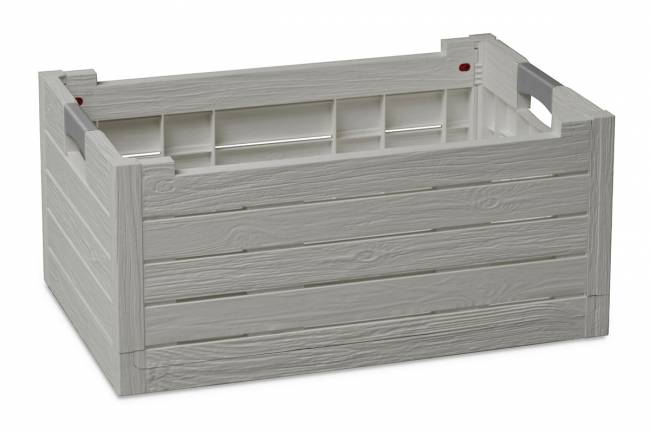 Ящик пластиковый складной Toomax Florida 50л, светло-серый Ящик пластиковый складной Toomax Florida 50л, светло-серый