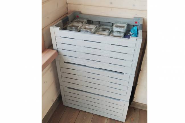 Ящик пластиковый складной Toomax Florida 50л, светло-серый Ящик пластиковый складной Toomax Florida 50л, светло-серый