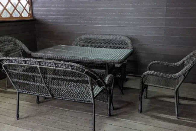 Обеденная группа GIZA XL (Гиза) коричневая из искусственного ротанга