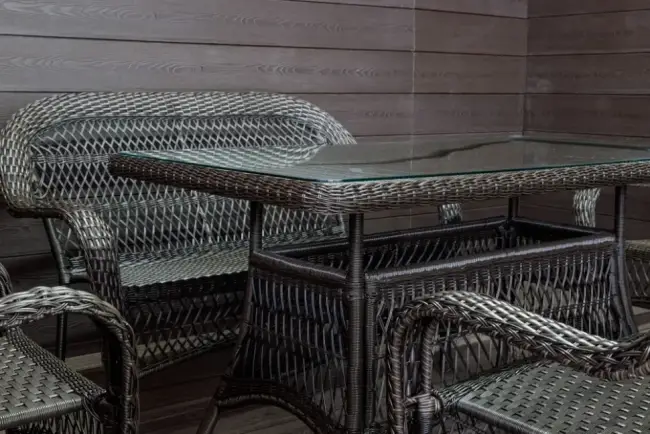 Обеденная группа GIZA XL (Гиза) коричневая из искусственного ротанга