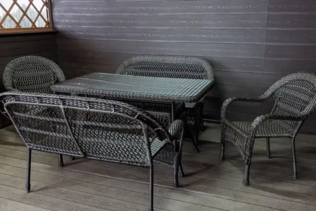 Обеденная группа GIZA XL (Гиза) коричневая из искусственного ротанга