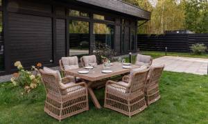 Обеденный комплект ISABELLA из искусственного ротанга