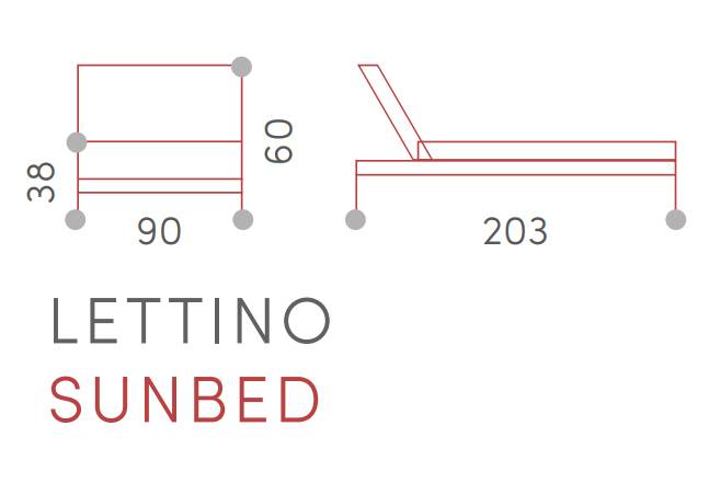 Шезлонг-лежак металлический Bite белый, светло-серый 2030х900х600 мм
