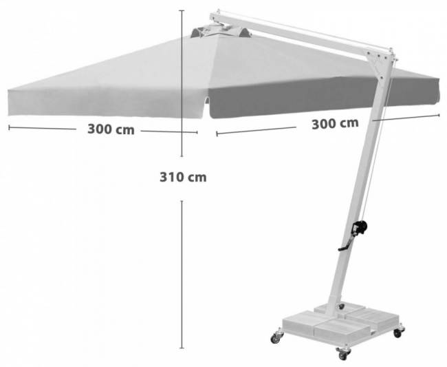 Зонт профессиональный 3х3 м Banana 3000х3000 мм Зонт профессиональный 3х3 м Banana 3000х3000 мм