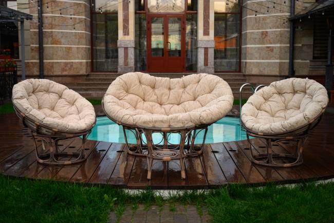 ТЕРРАСНЫЙ КОМПЛЕКТ Mamasan + Papasan + Стол (Какао) ТЕРРАСНЫЙ КОМПЛЕКТ Mamasan + Papasan + Стол (Какао)