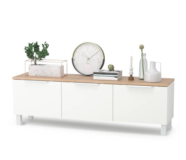 Тумба под ТВ 13.267.01 цвет белый шагрень/дуб сонома Тумба под ТВ 13.267.01 цвет белый шагрень/дуб сонома