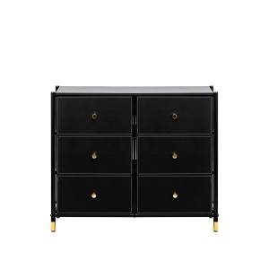 Комод Leset Хайди 6 ящиков Чёрный Чёрный