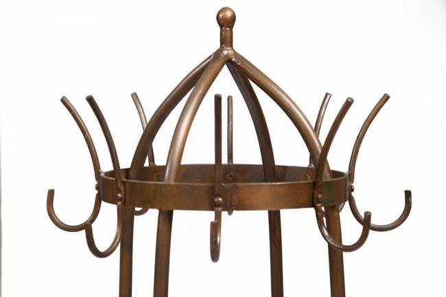 Вешалка  Secret De Maison COZY ( mod. 14526 )  металл/дерево манго, 43*43*185, античная медь/натуральный античная медь/натуральный металл/дерево манго