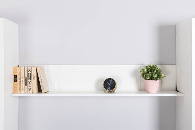 Два комода для аппаратуры с полками и пенал со стеклом Валенсия цвет белый шагрень