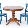 Обеденная группа Брамос К 100 орех со стульями Ингольф синий