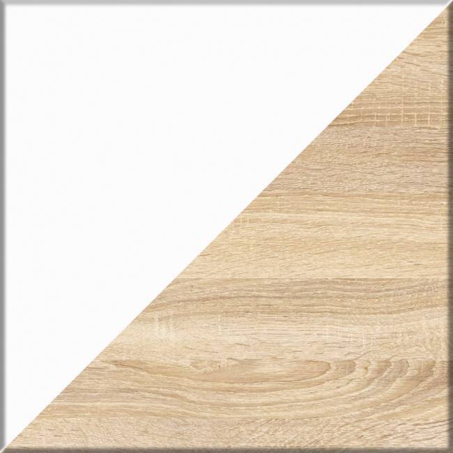 Стол компьютерный три ящика Мори МС-6 правый цвет дуб сонома/белый