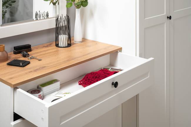 Две обувницы и комод Остин цвет белый шагрень/дуб крафт золотой Две обувницы и комод Остин цвет белый шагрень/дуб крафт золотой