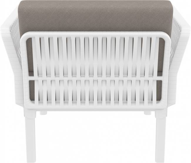 Комплект пластиковой мебели Portofino Lounge белый, светло-коричневый