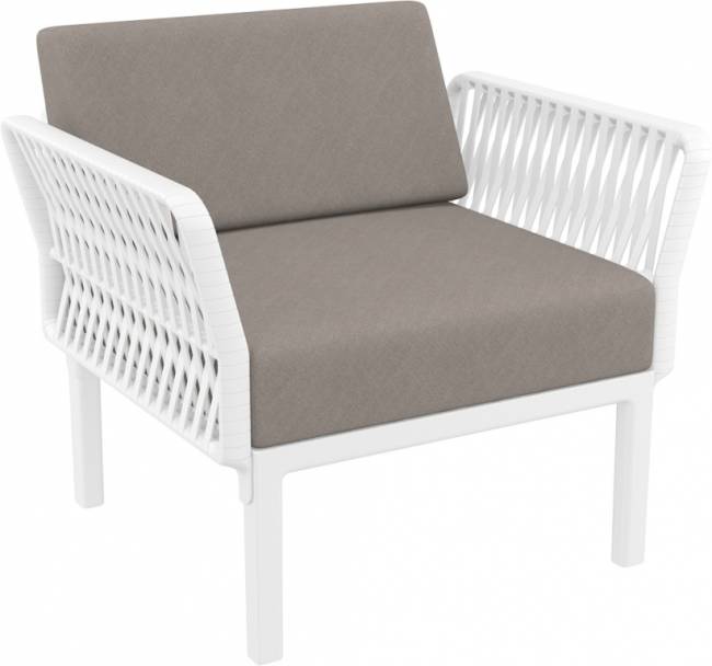 Комплект пластиковой мебели Portofino Lounge белый, светло-коричневый