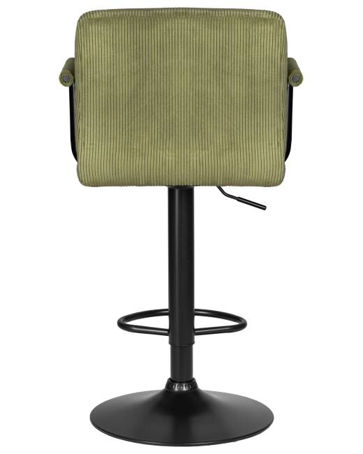 Стул барный DOBRIN KRUGER ARM BLACK, зеленый вельвет (LAR-E2041-7)