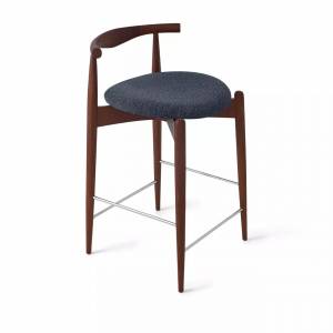 Стул Noble полубарный, массив бука - графит - бук коричневый