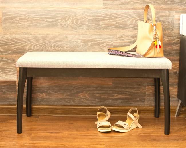 Банкетка Лина, мягкая, Венге/Серый Банкетка Лина, мягкая, Венге/Серый