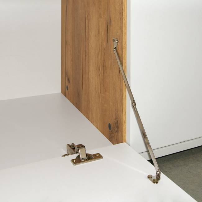 Комод Бэль в гостиную цвет дуб крафт золотой/белый премиум Комод Бэль в гостиную цвет дуб крафт золотой/белый премиум