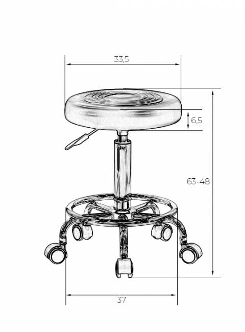 Табурет мастера DOBRIN BILLY, серебряный
