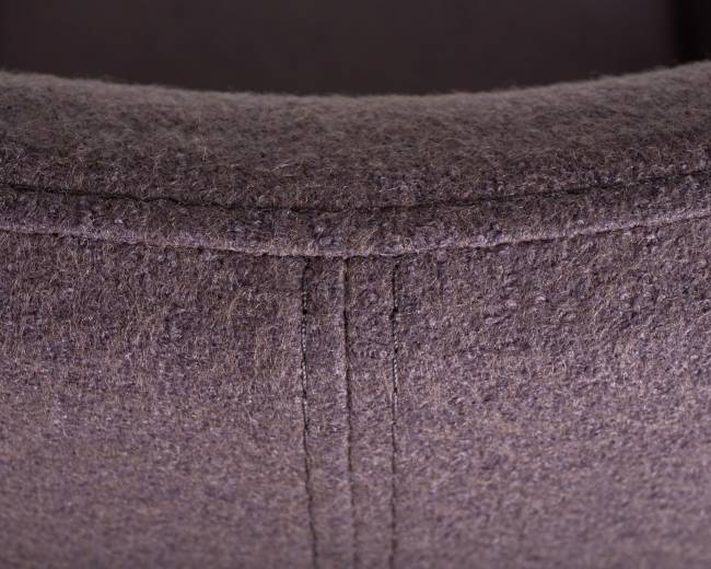 Кресло дизайнерское DOBRIN EGG, серая ткань AF7