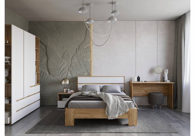 Элла ШК 01 белый / дуб крафт золото