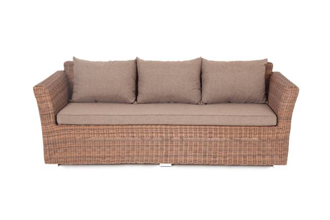 "Капучино" диван из искусственного ротанга трехместный, цвет коричневый "Капучино" диван из искусственного ротанга трехместный, цвет коричневый