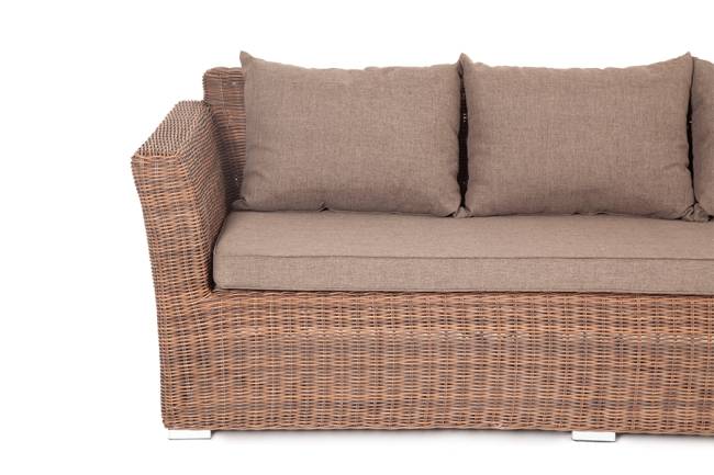 "Капучино" диван из искусственного ротанга трехместный, цвет коричневый "Капучино" диван из искусственного ротанга трехместный, цвет коричневый