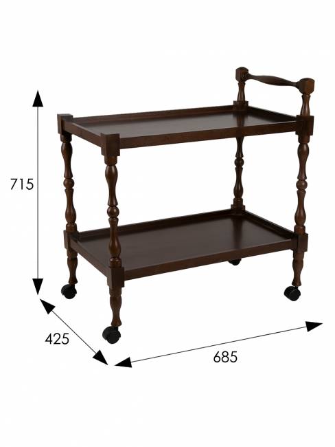 Стол сервировочный Бридж средне-коричневый Стол сервировочный Бридж средне-коричневый