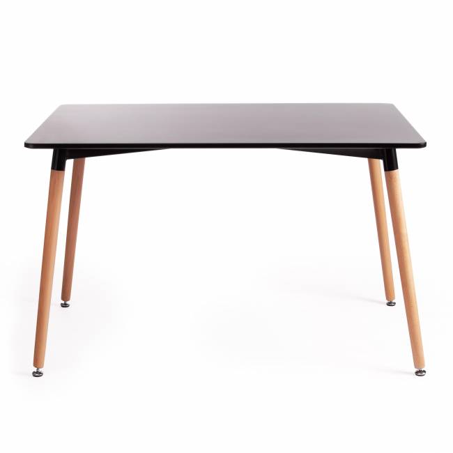 Стол JOHN (mod. T1001) МДФ/дерево, 120 х 80 х 75 см , Black (черный)/ Natural (натуральный) Black (черный)/ Natural (натуральный) МДФ/дерево