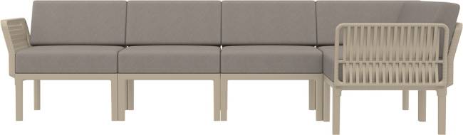 Комплект пластиковой мебели Portofino Lounge Corner бежевый, светло-коричневый