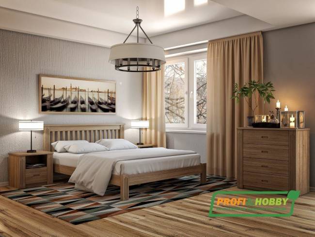 Кровать Rino 1400 х 2000 ясень, сонома