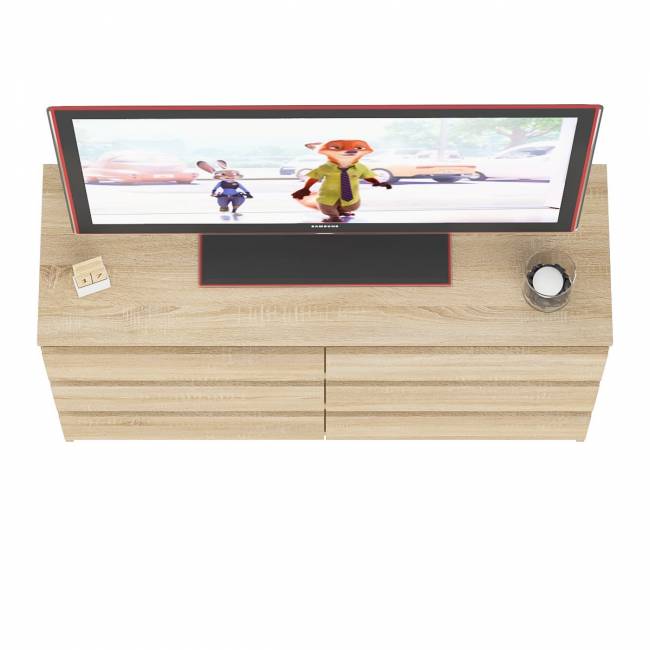 Широкий комод шесть ящиков Мори МК1200.6 цвет дуб сонома Широкий комод шесть ящиков Мори МК1200.6 цвет дуб сонома