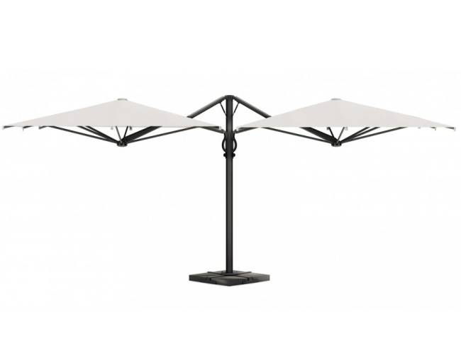 Зонт профессиональный двухкупольный 3.5х7.5 м Galaxia Dual T Carbon антрацит, слоновая кость 3500х7500 мм Зонт профессиональный двухкупольный 3.5х7.5 м Galaxia Dual T Carbon антрацит, слоновая кость 3500х7500 мм