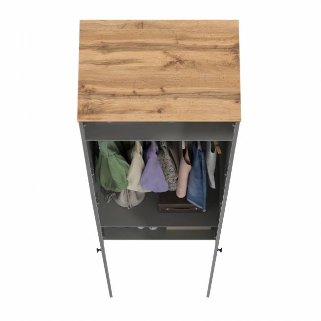 Шкаф Остин 13.224 цвет серый графит/дуб крафт золотой