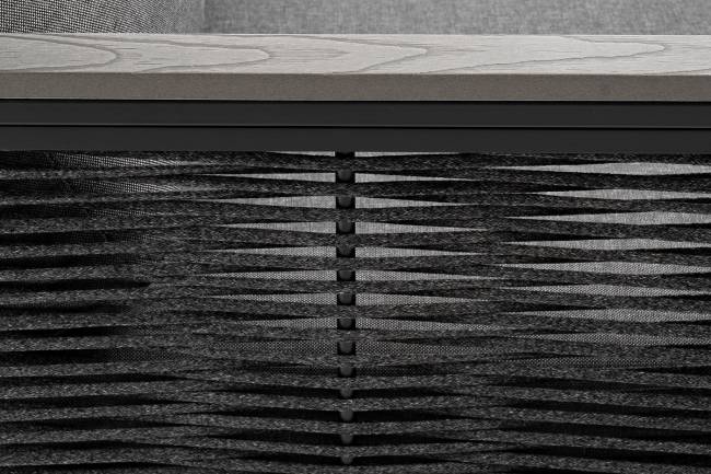 "Сан Ремо" диван 2-местный плетеный из роупа, каркас алюминий темно-серый, роуп серый, ткань серая