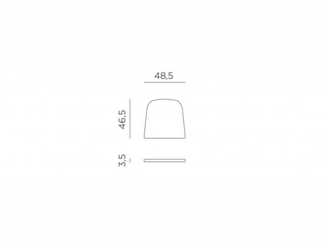 Подушка для кресла Net горчичный 460х485х35 мм
