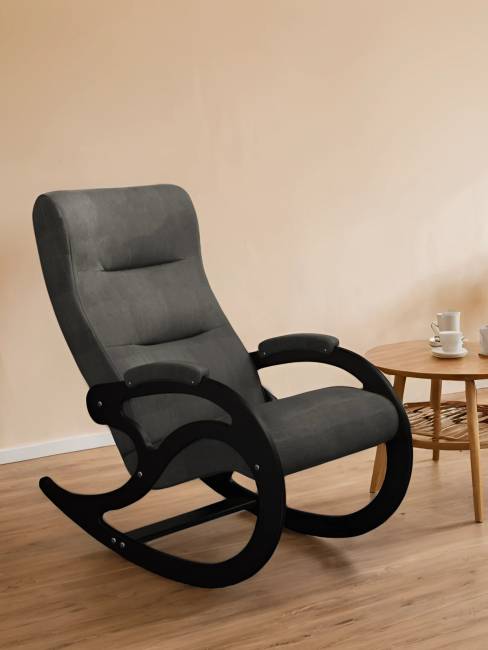 Кресло-качалка Каула экокожа Eva 6, каркас венге