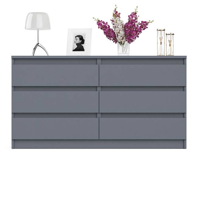 Комод на шесть ящиков Мори МК1380.6 цвет графит Комод на шесть ящиков Мори МК1380.6 цвет графит