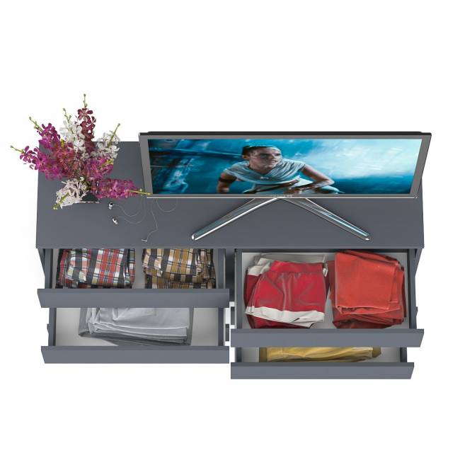 Комод на шесть ящиков Мори МК1380.6 цвет графит Комод на шесть ящиков Мори МК1380.6 цвет графит