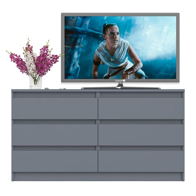 Комод на шесть ящиков Мори МК1380.6 цвет графит Комод на шесть ящиков Мори МК1380.6 цвет графит