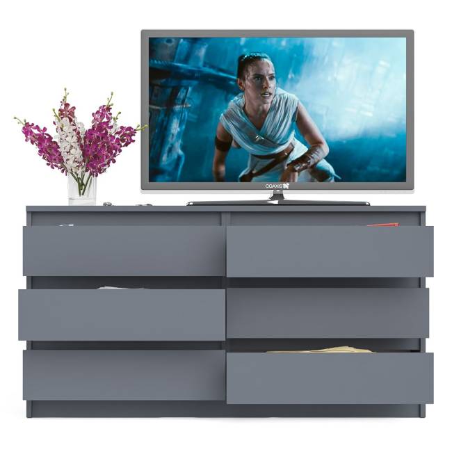 Комод на шесть ящиков Мори МК1380.6 цвет графит Комод на шесть ящиков Мори МК1380.6 цвет графит