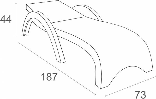 Шезлонг пластиковый GS 1009 (Fiji) белый 1870x730x340 мм