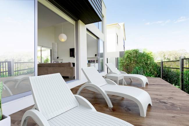 Шезлонг пластиковый GS 1009 (Fiji) белый 1870x730x340 мм