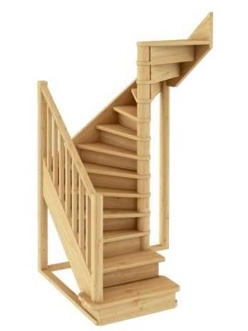 Деревянная лестница ЛС-05м под покраску Деревянная лестница ЛС-05м под покраску