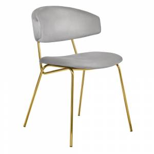 Стул Elle серый с золотыми ножками Стул Elle серый с золотыми ножками