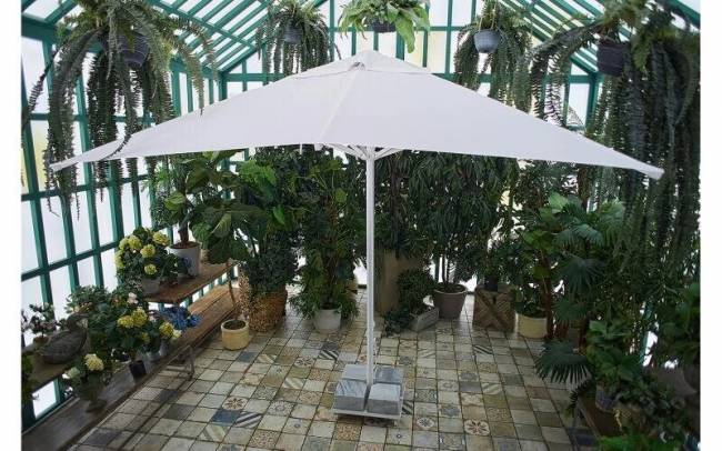 Зонт "MISTRAL 300", квадратный, белый