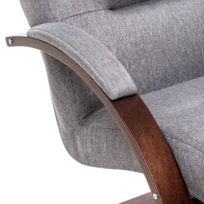 Кресло-качалка Leset Милано Орех текстура Malmo 90 (серый)