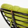 Кресло PAPASAN/ПАПАСАН 23/01 W  /с подушкой/ диаметр подушки 125 см, 115х101х104 см, Antique brown (античный черно-коричневый), флок Олива, 23