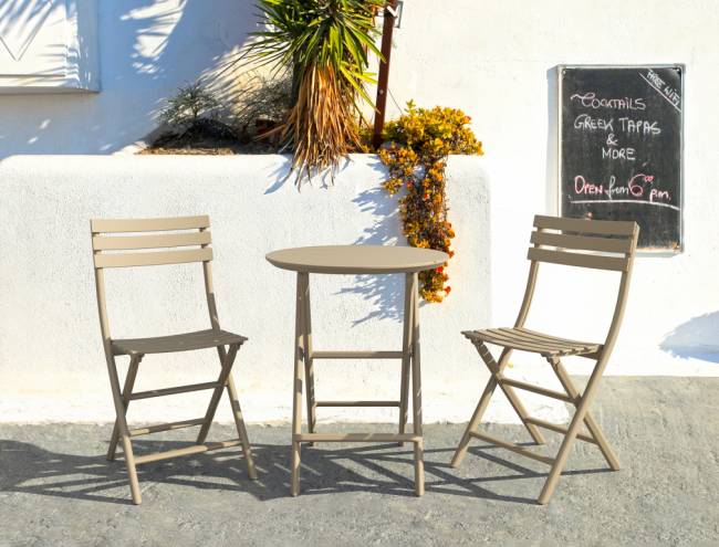 Стол пластиковый складной Helen Folding Table Ø60 бежевый Ø600х740 мм Стол пластиковый складной Helen Folding Table Ø60 бежевый Ø600х740 мм